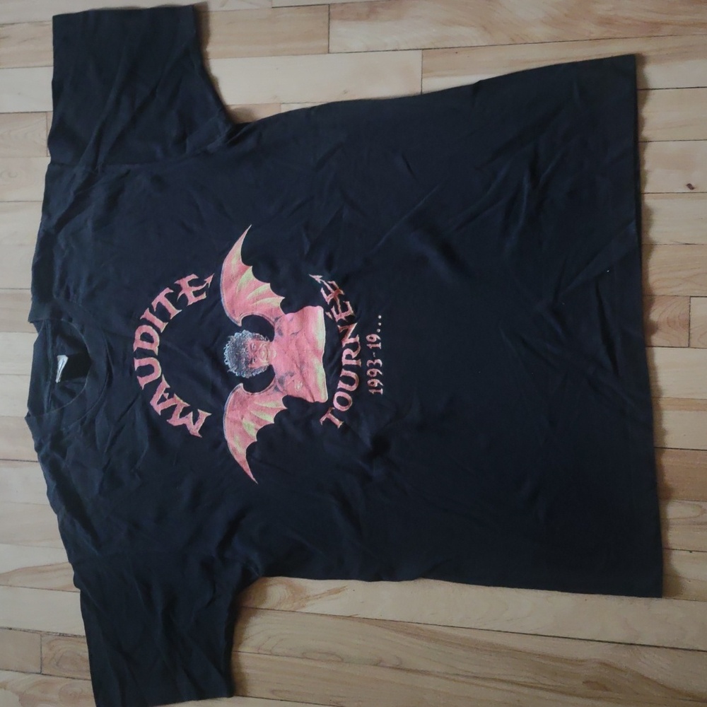 VINTAGE FRUIT OF THE LOOM MAUDITE BEER MONTREAL QUEBEC  T-SHIRT